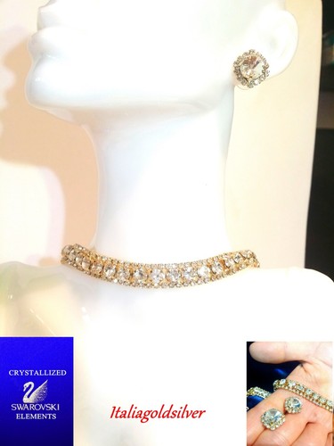 Collana swarovski donna oro - collana,