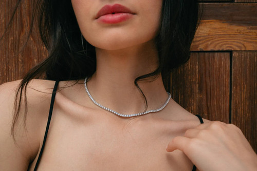 Collana tennis bianca - tennis,
