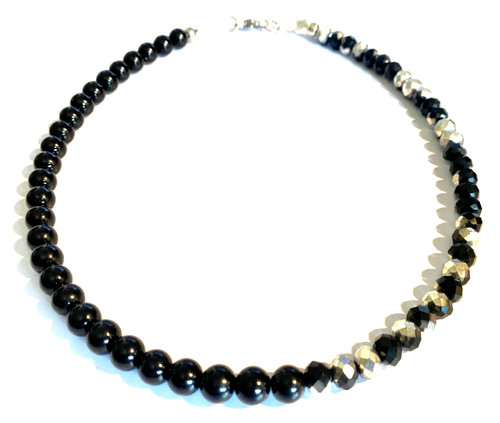 Collana tennis swarovski nera