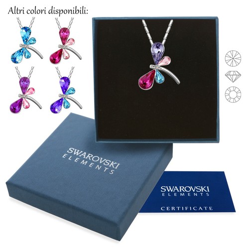 Collana oro bianco swarovski - collana,