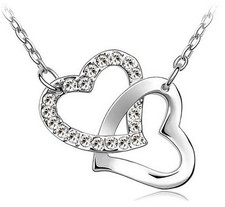 Collana Cuore Doppio Cristal