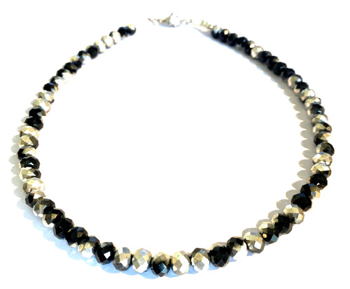 Collana tennis swarovski nera